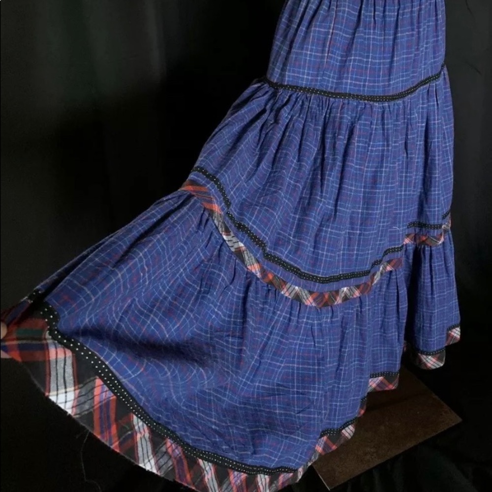 Koos Van Den Akker Flannel Tiered Skirt
